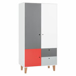 VOX Armoire 2 portes Rouge CONCEPT code EAN 5020011 