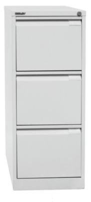 Bisley Classeur pour dossiers suspendus à 1 rangée - 3 tiroirs, format a4 gris clair - armoire de bureau armoires de bureau classeur pour dossiers suspendus classeur à fiches classeurs pour dossiers suspendus classeurs à fiches mobilier de bureau code EAN 5020073712483 