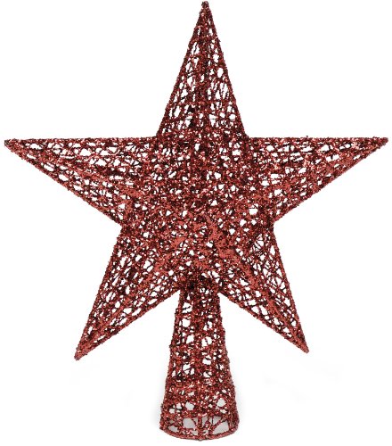 Étoile à paillettes filetée et tissée pour cime...