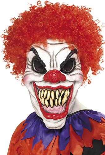 Smiffys - Masque Clown Horrible Avec Cheveux Rouge