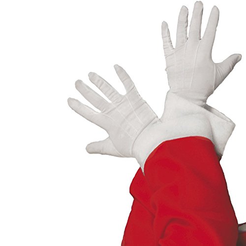 Smiffys  -  SM98217  -  Gants Blanc De Père Noë...