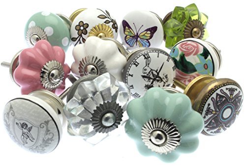 Vintage-Chic Gee-02 lot de 12 boutons de tiroir en céramique 5021629187113 (5021629187113)