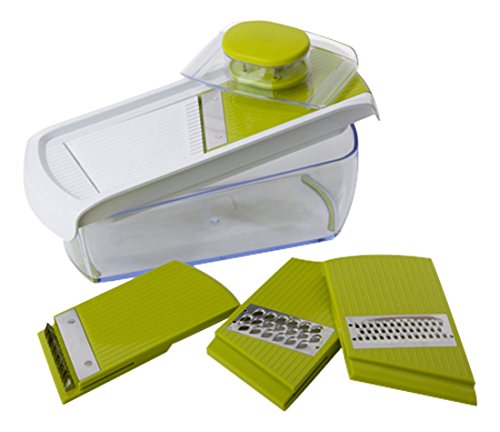 4 en 1 mandoline, en acier inoxydable, argent