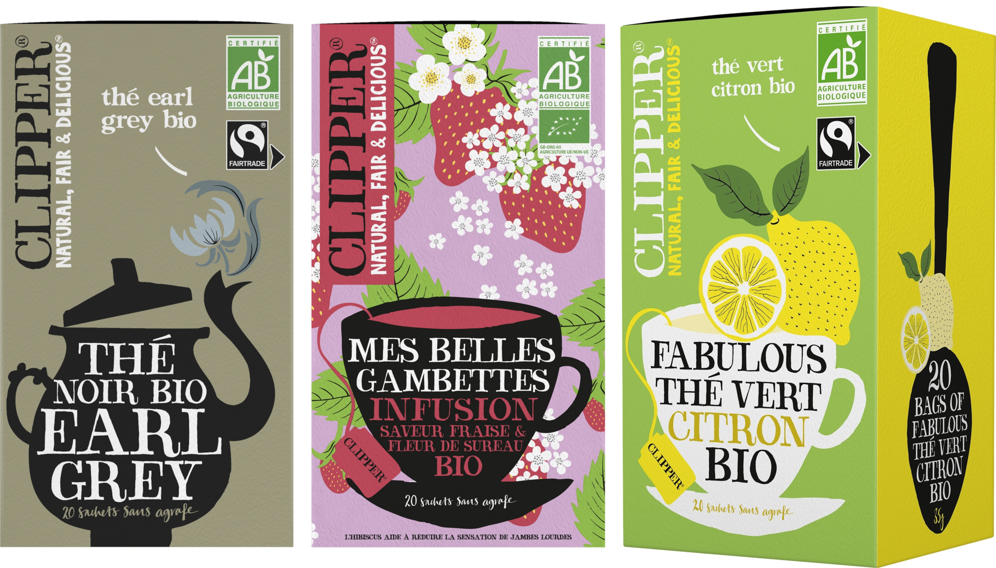 CLIPPER SUR LES PRODUITS PRÉSENTS EN MAGASIN DE LA GAMME THÉ ET INFUSION BIO "CLIPPER" code EAN 5021991943096 