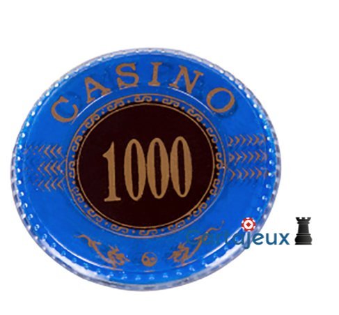 RECHARGE 10 JETONS CASINO ACRYLIQUE VALEUR 1000