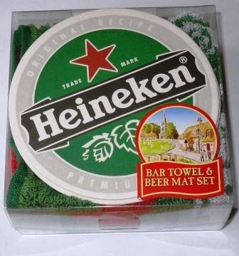 Set Serviette De Bar + 10 Dessous De Bock Bière Heineken Lager (pp) 5022447070168 Pub Paraphernalia