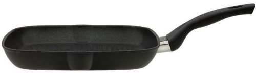 Poêle grille carrée en aluminium 28 cm