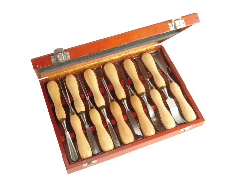 Wcset12 kit outils de sculpture sur bois 12 piè...