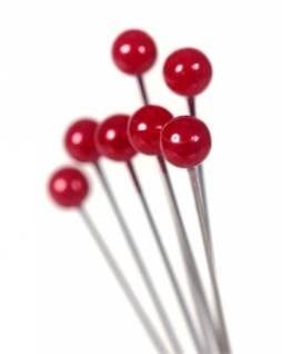 Épingles à tête ronde Rouge & boutonnières de m...