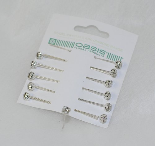 Diamante Tête épingles - Transparent, argent, b...