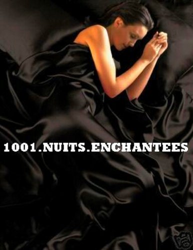 1001 NUITS ENCHANTEES Parure de Lit Satin Noire code EAN 5025314037424 