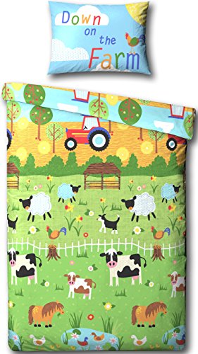 Farmyard Animals Junior Bed/Toddler Bed Duvet Cover Bed Set - Including Matching Pillowcase by Samantha George 5025532262172 Samantha George Farmyard Animals Junior Bed/Toddler Bed Duvet Cover Bed Set - Including Matching Pillowcase by Samantha George 5025532262172 Samantha George