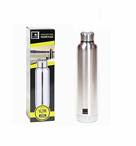 Knight Couteau Bouteille isotherme inox 1L Silver jusqu'à 18 heures chaud ou froid Capacité :  1 Litre code EAN 5025762801455 