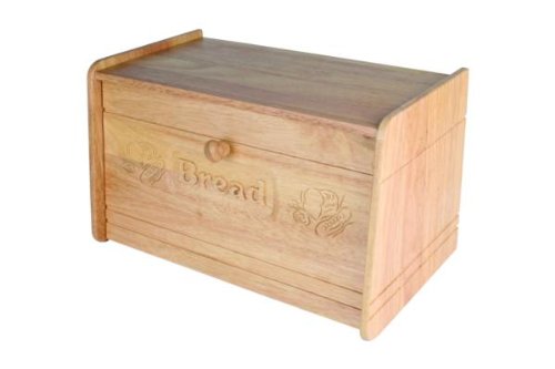 Boîte à pain gravé en bois d'hévéa