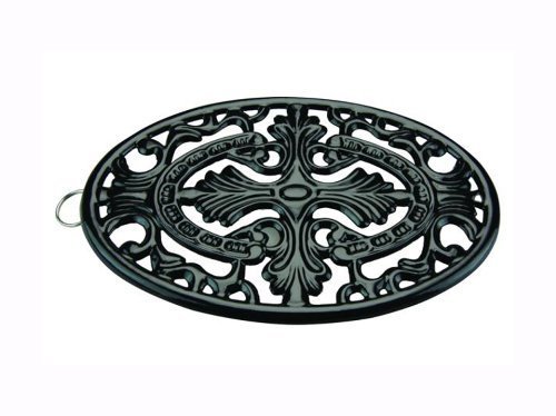 Dessous de plat ovale en fonte noir