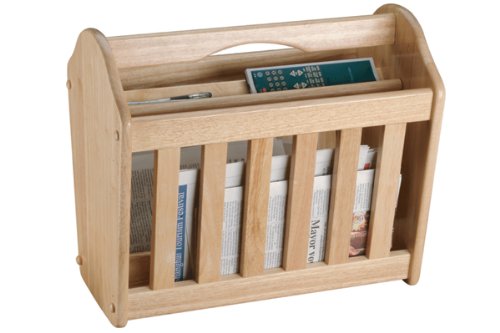 Porte-revues en bois d'hévéa