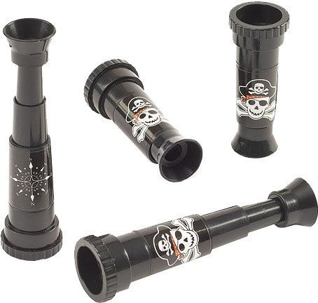 Télescope plastique Pirates (Pack de 6)