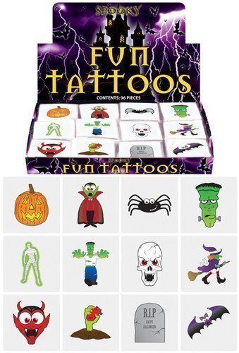 Tatouages autocollants pour halloween (lot de 2...
