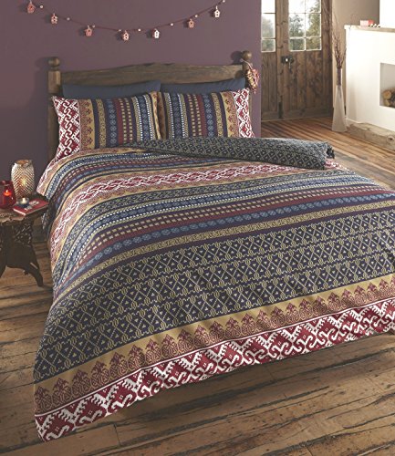 VOGUELAND De Cama Luxueux Parrure pour Lit Double Imprimé Style Indien Ensemble De Literie Avec Housse De Couette Multicolore Orkney 5027392380348 (5027392380348)