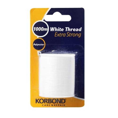- 1 000 m de fil ultra résistant, blanc