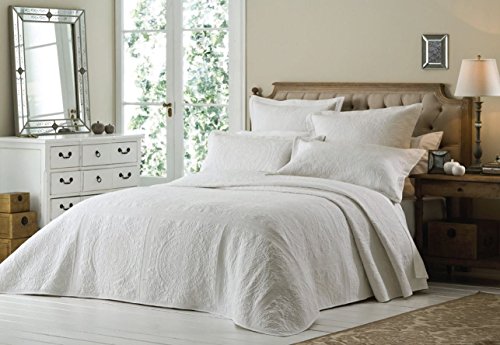 Versailles Couvre-lit et 2 lit linge de lit luxueux throw-over lot, blanc, king code EAN 5027491838702 