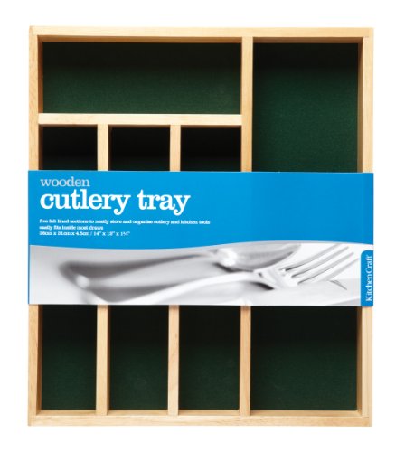 Ménagère de table bois 36 cm x 31 cm x 5 cm