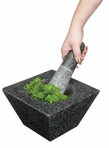 Mortar and pestle, granite 19cm x 12cm