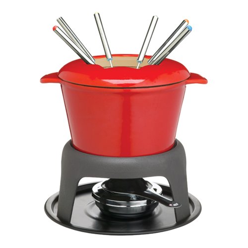 Master Class Service à fondue Fonte émaillée Rouge