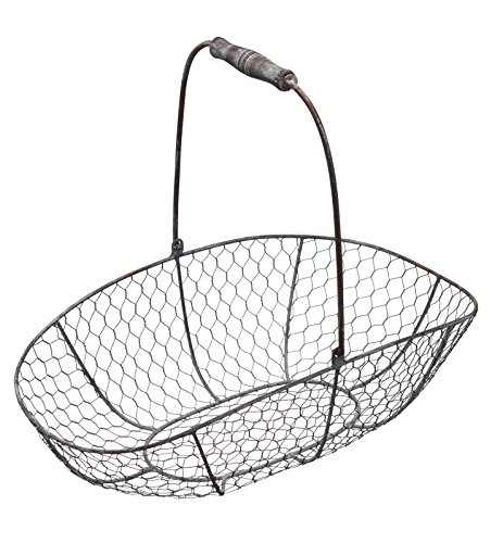 Panier ovale en fil de fer