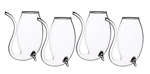 Bar Craft Port en verre et 4 Liqueur, Lot de 4,...
