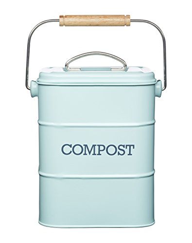 Living nostalgia poubelle à compost en acier bl...