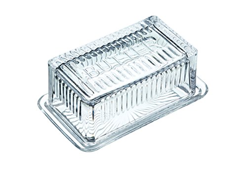 - 7 x 10 x 16,5 cm-beurrier en verre