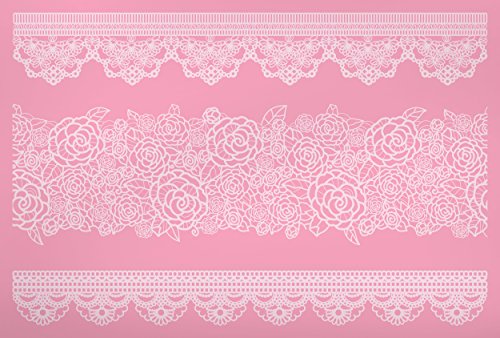 Tapis en silicone avec bordures en dentelle pou...