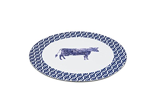 Plat en porcelaine en «?vache?» grand plateau à...