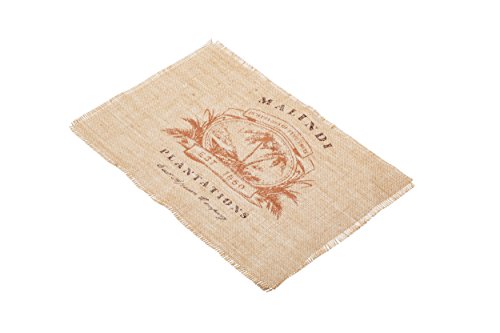 Vintage tissé en jute, set de table 30 x 45, 45...