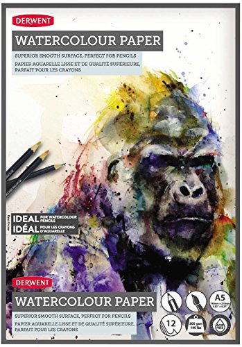 Derwent A5 Watercolour Pad, 12 Feuilles papier ...