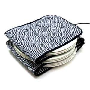 Hot Ideas Chauffe assiette électrique - 12 assiette petits carreaux bleues et blanches (eur prise) 5028335000064 (5028335000064)