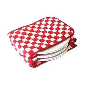 Hot Ideas Chauffe assiette électrique - 12 assiette carreaux rouges et blancs (eur prise) 5028335000347 (5028335000347)