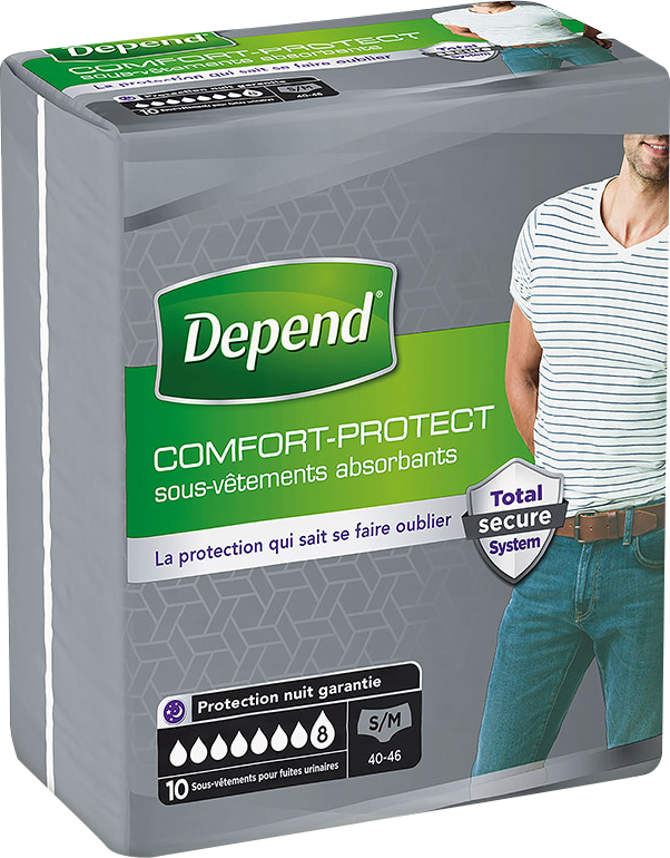 “DEPEND®” SOUS-VÊTEMENTS
COMFORT PROTECT HOMME code EAN 5029053565163 