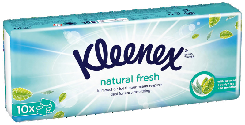 MOUCHOIRS NATURAL FRESH X10 KLEENEX