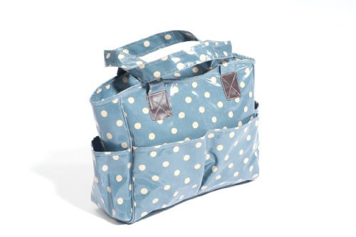 Sac à l'artisanat Pois Blanc sur Bleu