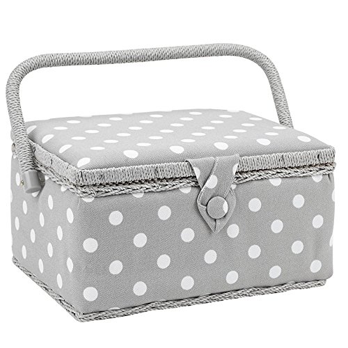 Motif tache boîte à couture blanc sur fond gris