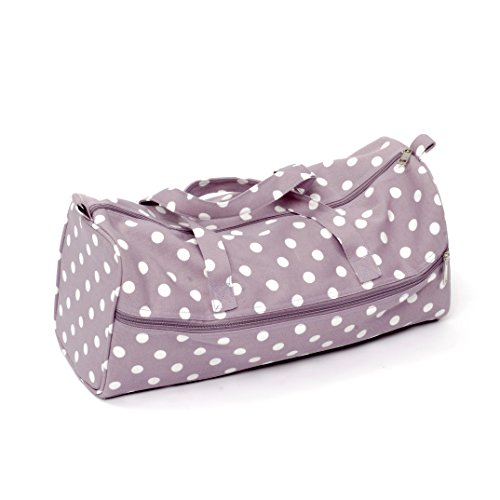 Motif tache sac à tricoter blanc sur Mauve