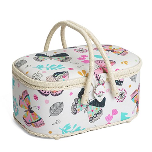 Hobby Gift Hglo/207 boîte de couture ovale grande impression papillon (22.5 x 32.5 x 18cm) code EAN 5029784783836 