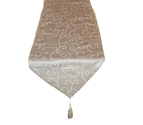 Christmas Concepts 35cm x 152cm damassé crème Chemin de Table code EAN 5030005005101 