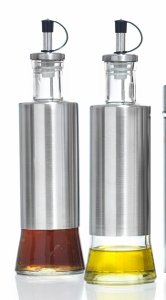 Verre / Acier inoxydable Huilier et vinaigrier ...
