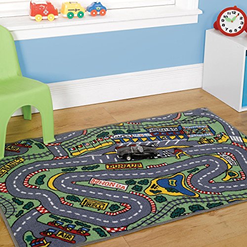 Rugs With Flair Tapis Matrix Kiddy Formula 1 - multicolore - 100 x 190 cm code EAN 5031193426549 