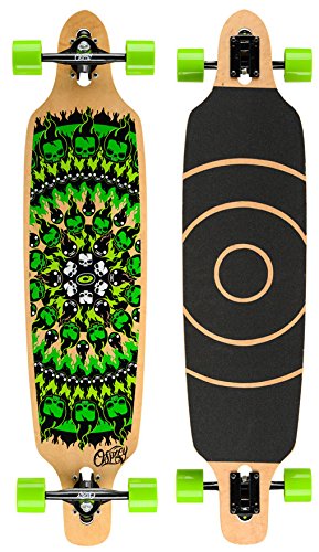 Flame skull twin tip skateboard vert