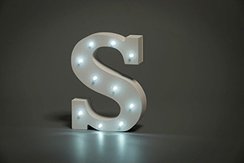 Décoratif en Lumières LED Blanc Alphabet Lettres massif - Lettre S 5033418999227 smiling faces