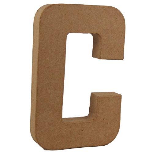 Country Love Crafts 8,25 20,5 cm-Lettre C en 3D en Papier mâché 5034340050796 Country Love Crafts Papier Mache